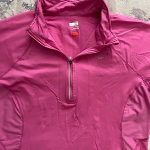 NikeFIT: Pink half-zip sweatshirt
